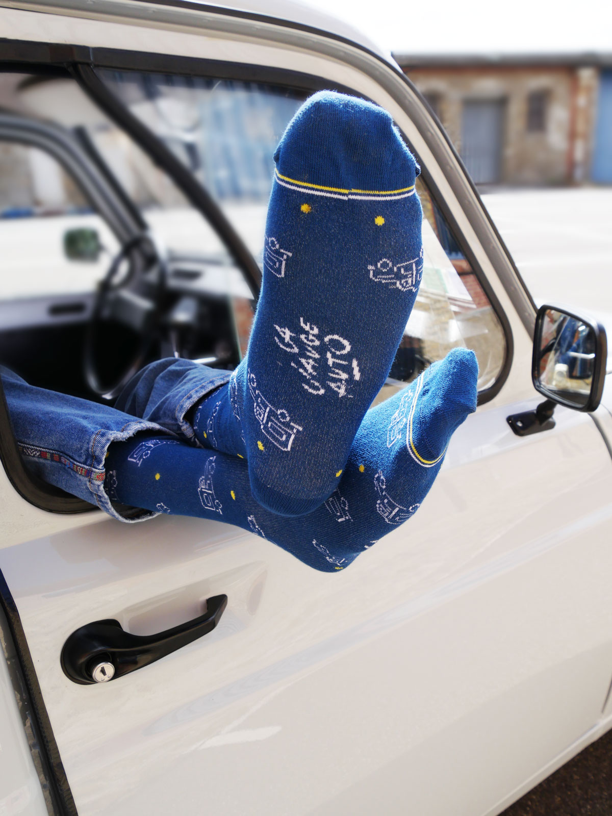 Chaussettes héritage bleu canard – Image 3