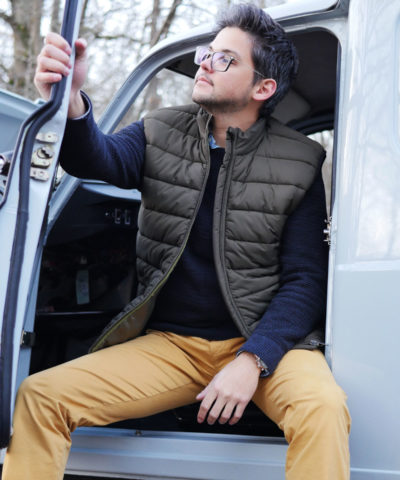 Doudoune sans manches kaki