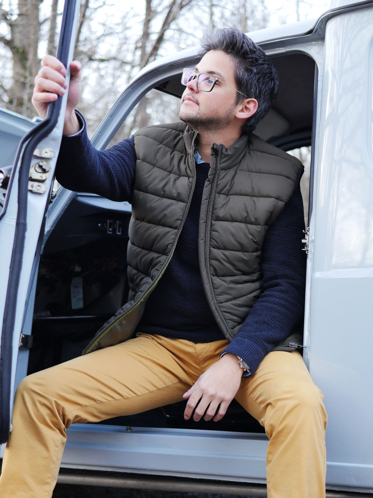 Doudoune sans manches kaki